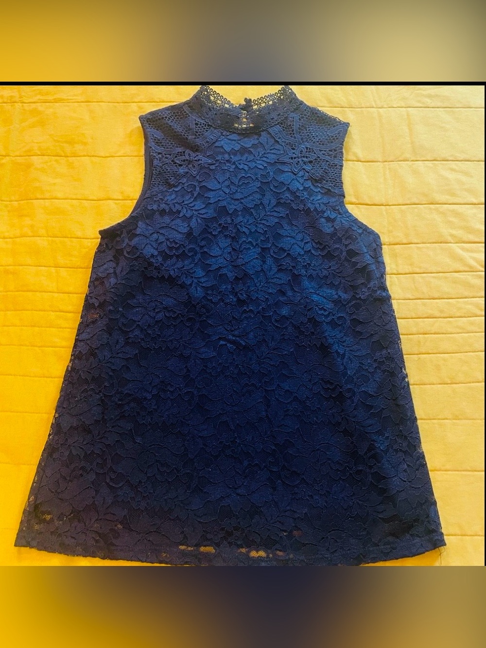 Crochet Lace Whimsygoth Victorian Dainty Sleeveless High Neck Blouse XS - Picture 2 of 8